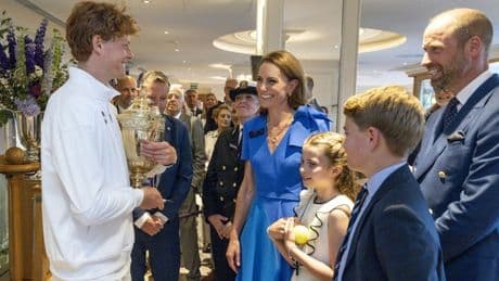 Kate, William, George e Charlotte con Sinner: &quot;momento molto bello&quot;. Jannik svela che si sono detti
