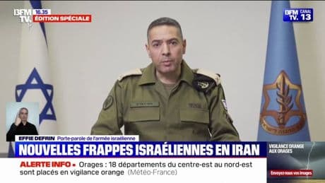 Conflit entre Israël et l'Iran: "Nous avons mené des frappes sur plus de 40 cibles" sur Téhéran, déclare le porte-parole de Tsahal