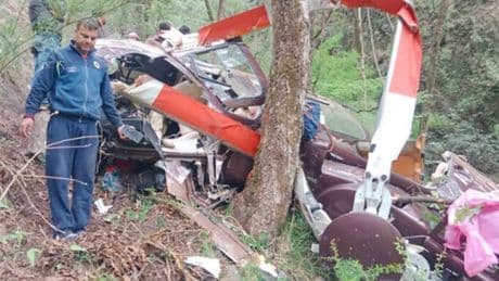 India helicopter crash horror as aircraft slams into mountainside killing six