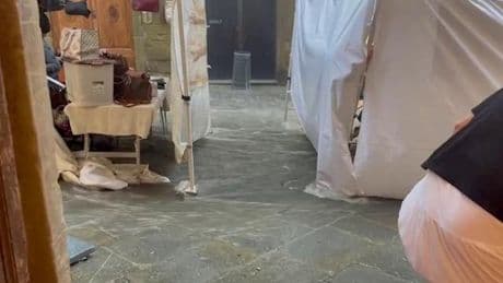 Nubifragio su Arezzo, fuggi-fuggi alla fiera Antiquaria | Video