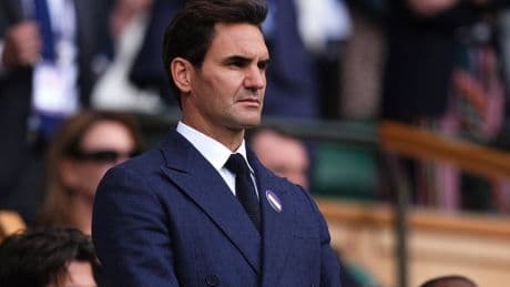 Roger Federer reacts in Royal Box to Grigor Dimitrov’s dramatic Wimbledon exit