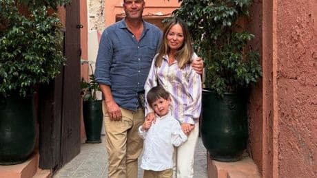 Johnny Vaughan's sun-drenched Moroccan holiday with rarely-seen partner and son