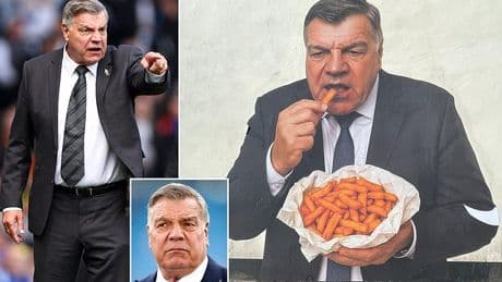 Legendary Premier League manager Sam Allardyce's hilarious reaction to bizarre mural of him eating chips in his hometown of Dudley