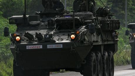 Many Thai civilians fled after gunfire and explosions rocked the region.