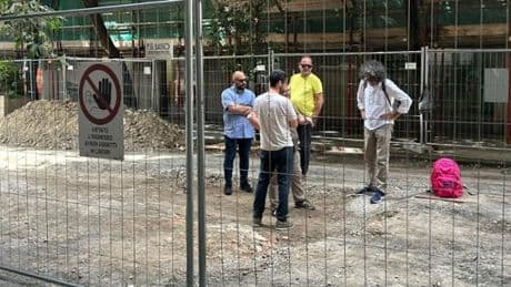 Savona: dal cantiere dell’isola pedonale spuntano le mura romane. Sul posto il Sovrintendente