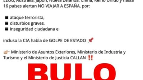 No es cierto que 16 países hayan aconsejado no viajar a España en 2025 por terrorismo o disturbios