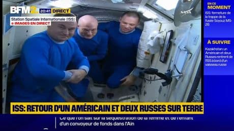 Un vaisseau spatial russe ramène un Américain et deux Russes de la Station spatiale internationale