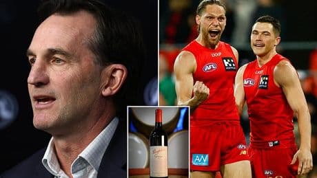 AFL boss Andrew Dillon is accused of breaking the league's gambling rules over annual bet involving a VERY expensive bottle of wine