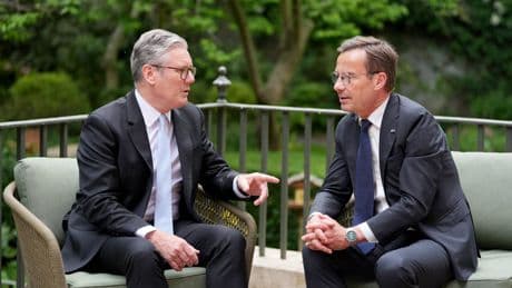 Starmer hosts Swedish PM in Downing Street