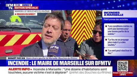 Incendies à Marseille: "Une centaine de maisons ont été sauvées", déclare Benoît Payan