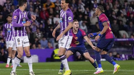 ¡Marca Raphinha para establecer el empate en Valladolid y Fermín culmina la remontada!