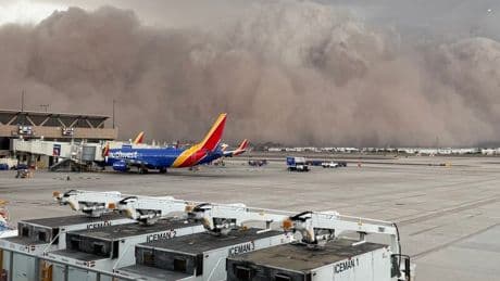 Phoenix Airport Grounds Flights After Dust Storms