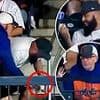 Heartbreaking moment Mets fan snatches ball from an 'old' man in the stands in New York