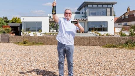 Former cabbie swaps one-bed council flat for £4,000,000 beach home after raffle
