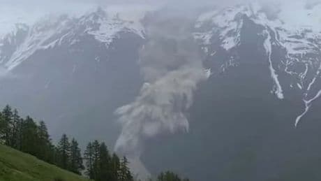 Terrifying video captures moment massive glacier crashes down mountain and buries village