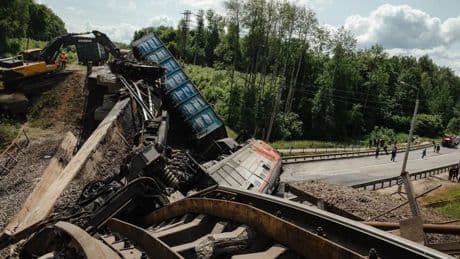Ukrainian special forces ‘blow up Russian supply railway’ deep behind enemy lines