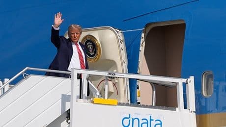 White House marks Trump’s return from Nato summit with ‘daddy’ music video