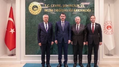 Bakan Kurum, Mansur Yavaş, Zeydan Karalar ve Ahmet Akın'ı kabul etti