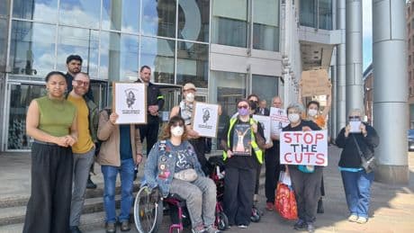 Disabled campaigners picket DWP offices over 'sham' benefit consultation