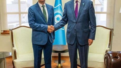 SSB Başkanı Görgün, TDT Genel Sekreteri Omuralıev ile görüştü