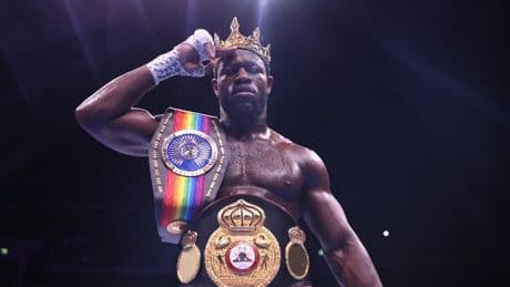 Commonwealth cruiser champion Aloys Junior takes aim at Viddal Riley