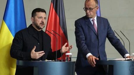 Wolodymyr Selenskyj bei Friedrich Merz in Berlin: Kein Taurus, aber...