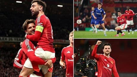 Mason Mount hails 'a night I've been waiting a long time for' after his FIRST Man United goals at Old Trafford booked their place in the Europa League final