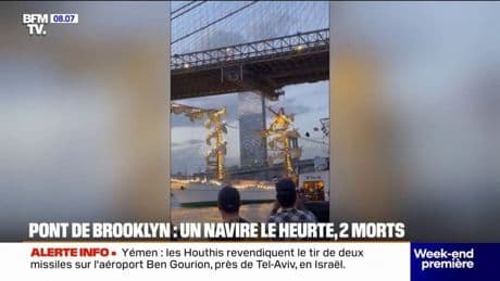 "Nous avons vu le haut du bateau se briser": un voilier heurte le pont de Brooklyn faisant au moins deux morts et une dizaine de blessés