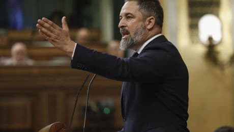 Abascal aprovecha el pleno para atacar a Feijóo y se marcha sin dar réplica a Sánchez