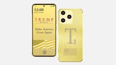 Trump lanza un teléfono móvil junto a un servicio de telefonía: así es el T1, un llamativo smartphone dorado