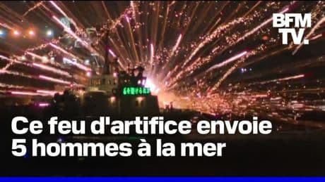 Cinq hommes obligés de se jeter à la mer après avoir perdu le contrôle d'un feu d'artifice à Tokyo