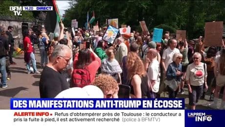 Écosse: des manifestations en cours contre la venue de Donald Trump