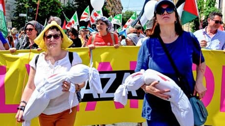 Hunderttausende in Rom auf Solidaritätskundgebung für Palästinenser
