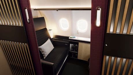 Swiss führt Schiebetüren ein - Fliegen in einer Privat-Suite