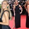 Bella Hadid shows off her new blonde hairstyle as she goes braless despite opting for a conservative black gown at Cannes' opening ceremony after festival placed a ban on risqué looks