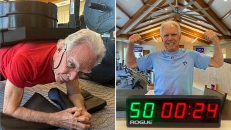 Meet the 80-year-old man who held a plank for 50 minutes — and learn how he stays fit