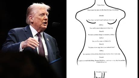House Panel Releases Note From Epstein ‘Birthday Book’ Trump Denies Writing