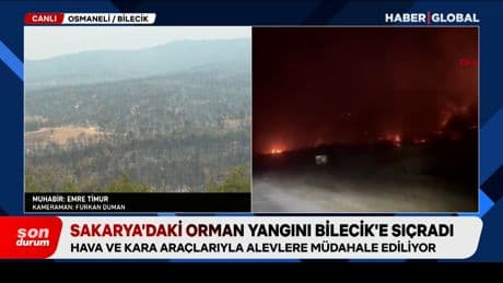 Sakarya'daki orman yangını devam ediyor
