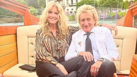 Rod Stewart and Penny Lancaster head off for 'romantic weekend' in cosy snaps