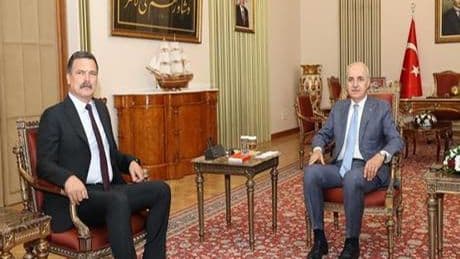 TBMM Başkanı Kurtulmuş, TİP Genel Başkanı Baş'ı kabul etti