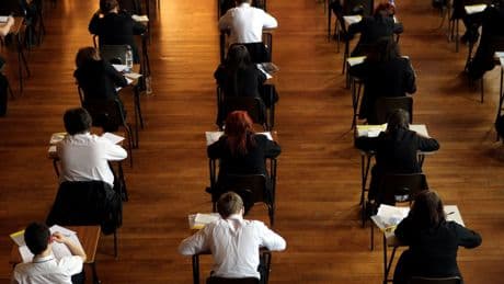 Students receiving eagerly anticipated A-level results