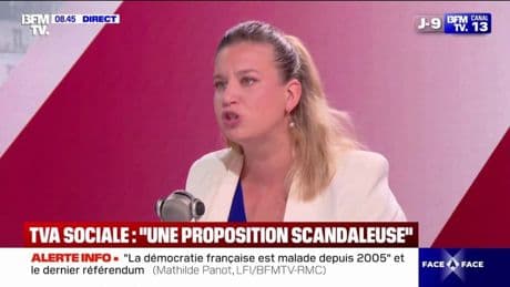 Mathilde Panot (LFI): “La TVA est l’impôt le plus injuste, ça aura un effet très fort sur la consommation populaire”, estime Mathilde Panot (LFI)