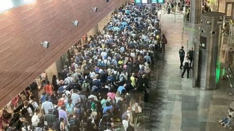 Fights break out at Madrid-Barajas Airport as passport control 'collapses'