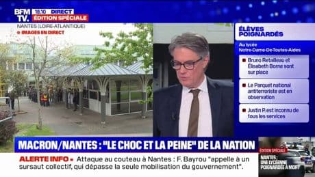 Attaque au couteau dans un lycée à Nantes: Emmanuel Macron adresse ses "pensées émues" aux proches des victimes