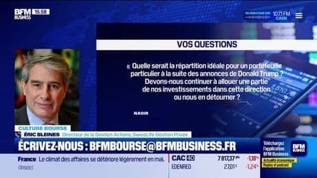 Culture Bourse : « Quelle serait la répartition idéale pour un portefeuille particulier à la suite des annonces de Donald Trump ? », par Julie Cohen-Heurton - 22/05