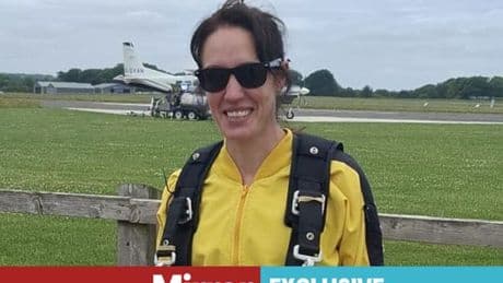 Partner of skydiver bought jump as 'gift' then he and son saw her fall to death