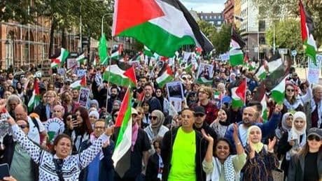 İsveç'te İsrail saldırıları ve Gazze'deki kıtlık protesto edildi!