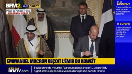 Emmanuel Macron reçoit l'émir du Koweït pour la signature d'accords bilatéraux
