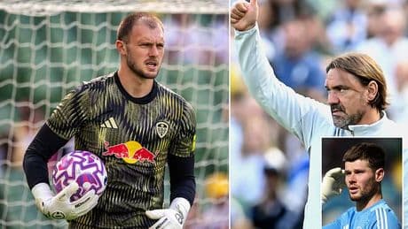 Leeds' new No 1 declares himself 'fully fit and ready to go' ahead of Premier League debut as Daniel Farke reveals where Illan Meslier is in pecking order