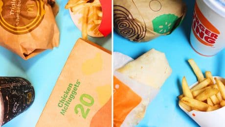 I stuck to a $15 budget at McDonald's and Burger King. One chain offered more variety.